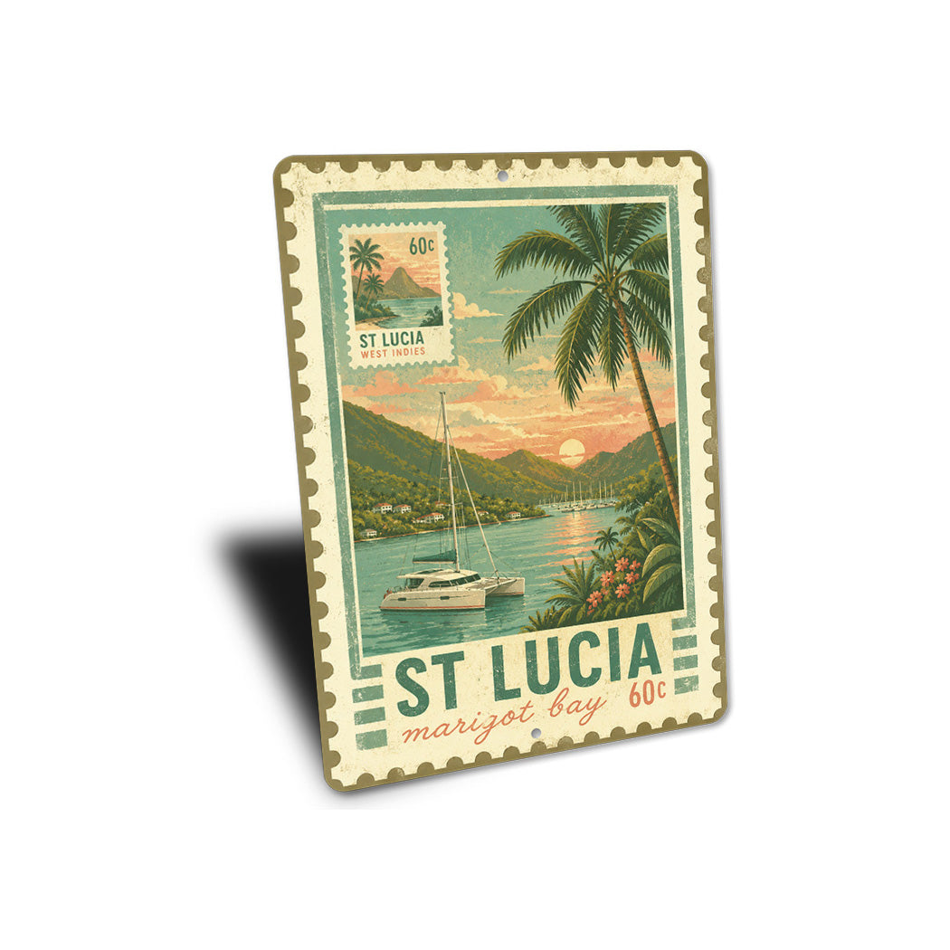 St Lucia Stamp Sign