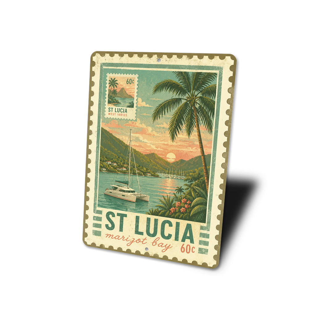 St Lucia Stamp Sign