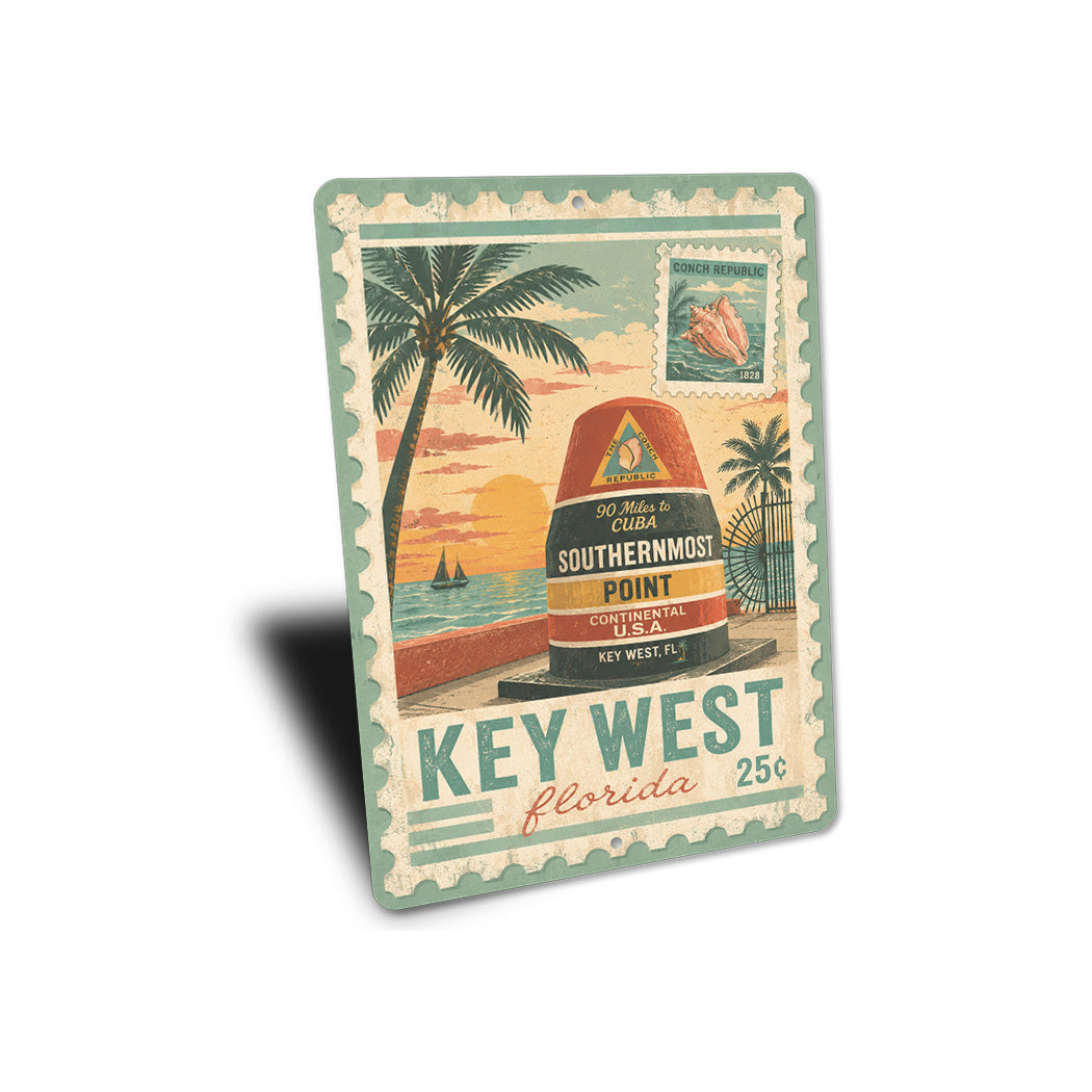 Key West Conch Republic Stamp Sign