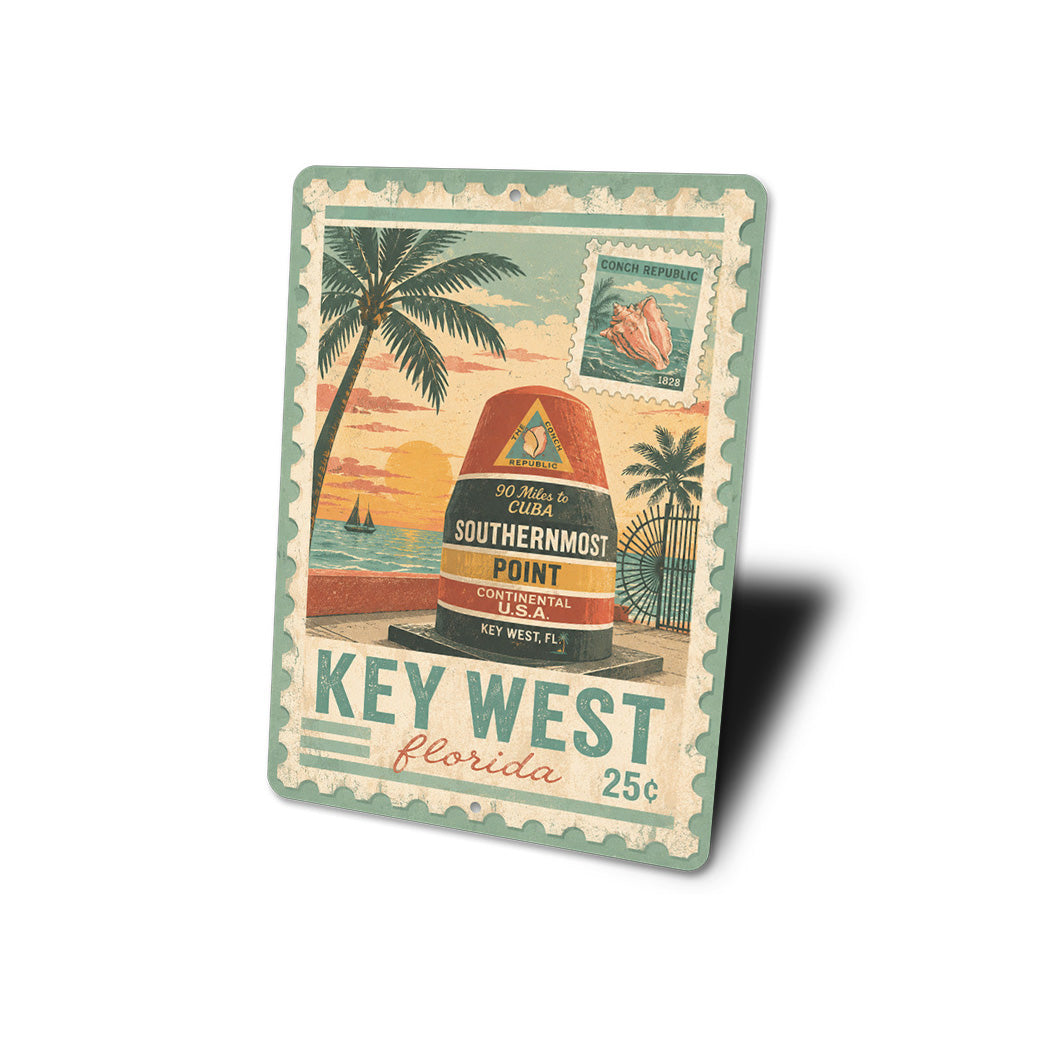 Key West Conch Republic Stamp Sign