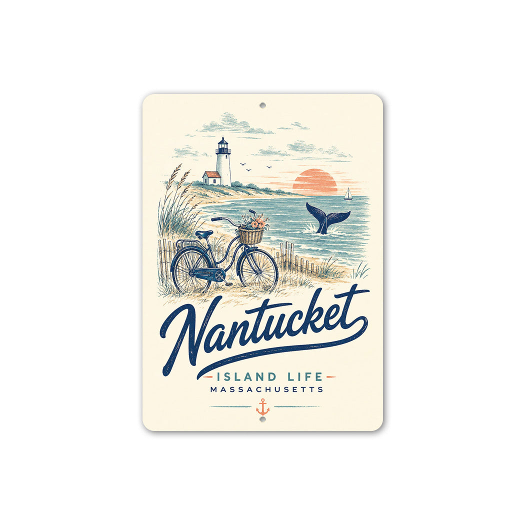 Nantucket Island Life Bicycle Sign