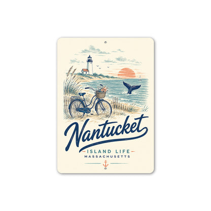Nantucket Island Life Bicycle Sign