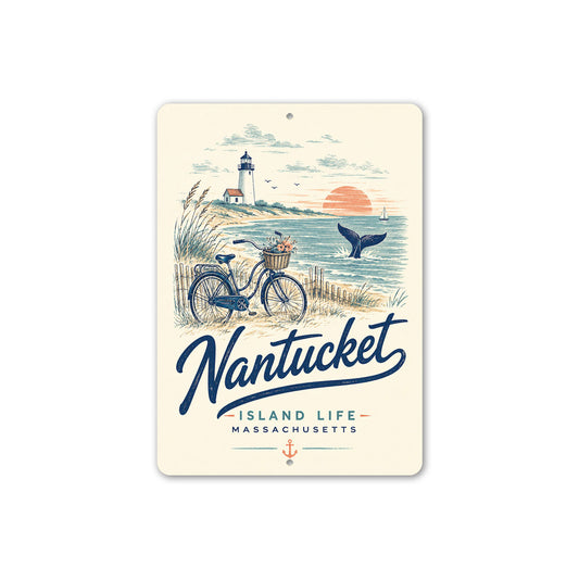 Nantucket Island Life Bicycle Sign