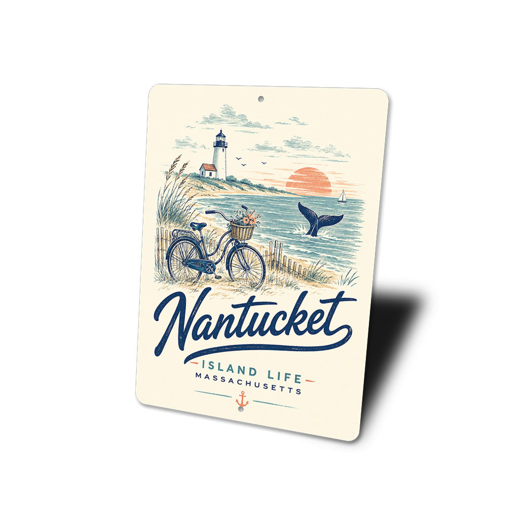 Nantucket Island Life Bicycle Sign