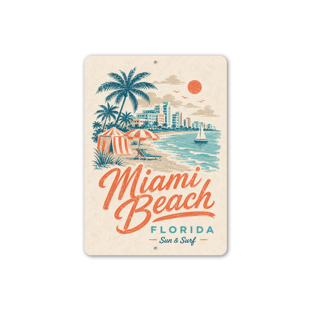 Miami Beach Sun and Surf Sign