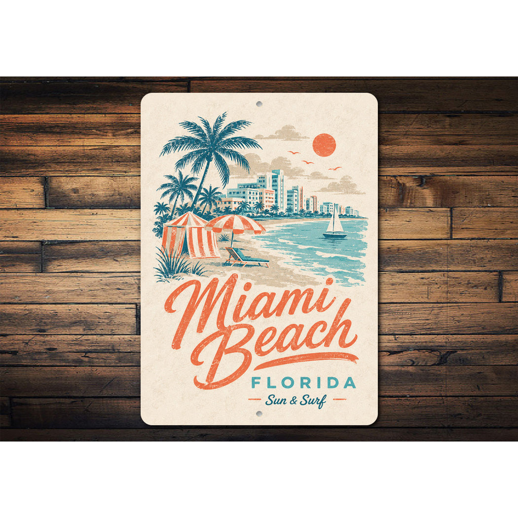 Miami Beach Sun and Surf Sign
