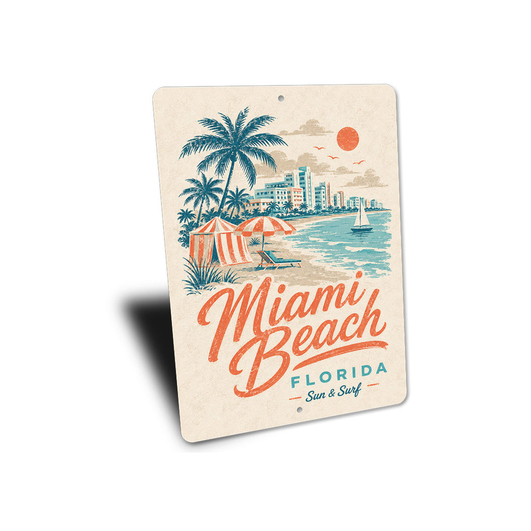 Miami Beach Sun and Surf Sign