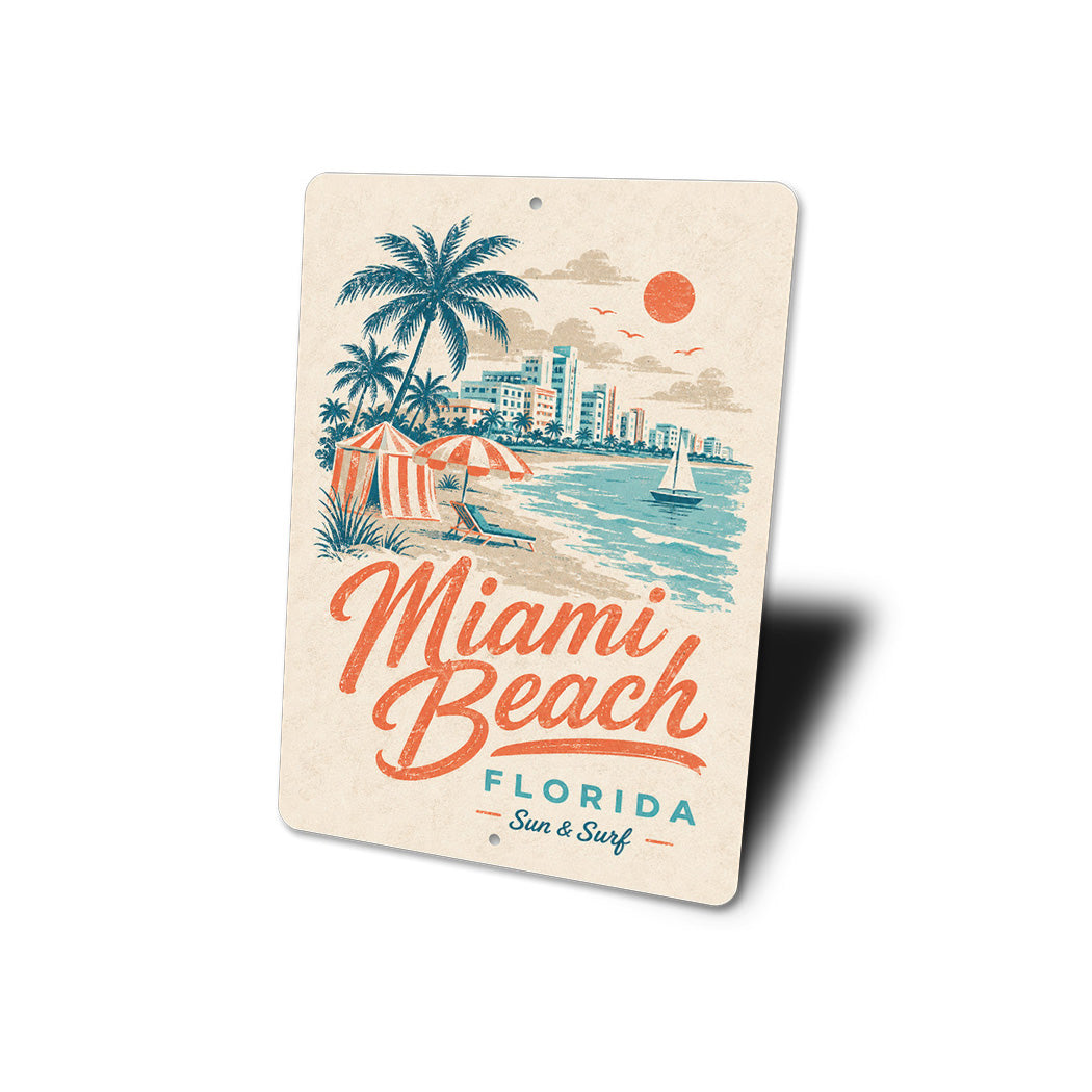 Miami Beach Sun and Surf Sign