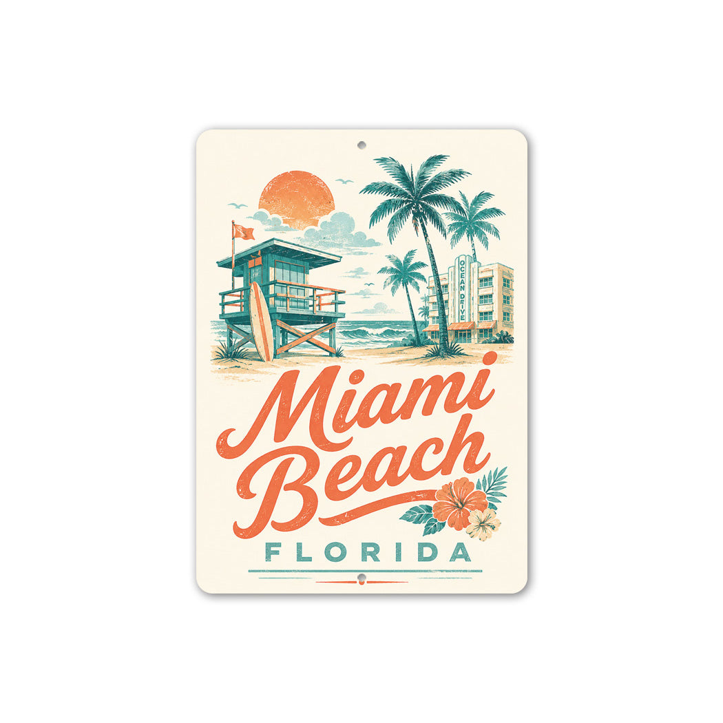 Miami Beach Lifeguard Hut Sign