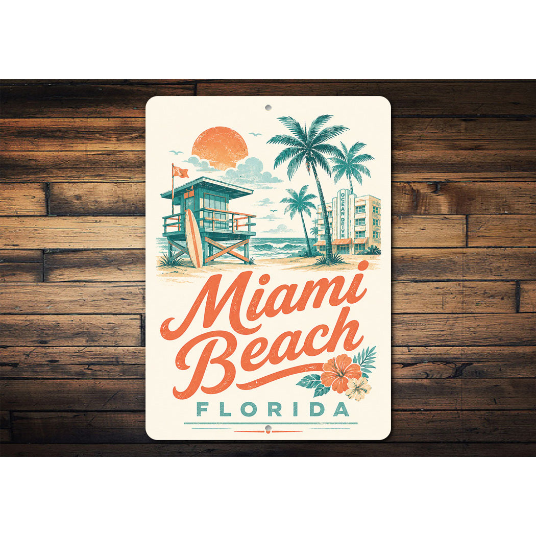 Miami Beach Lifeguard Hut Sign