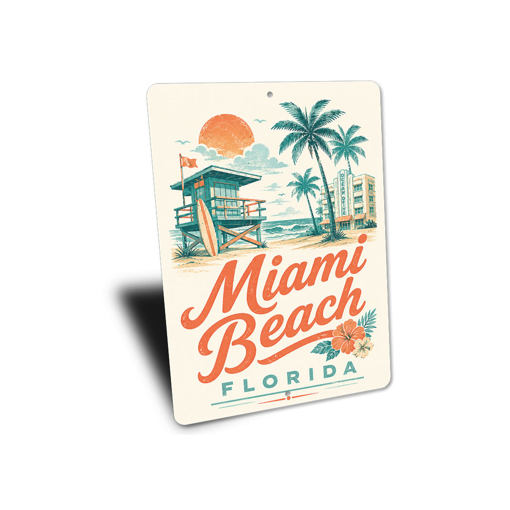 Miami Beach Lifeguard Hut Sign