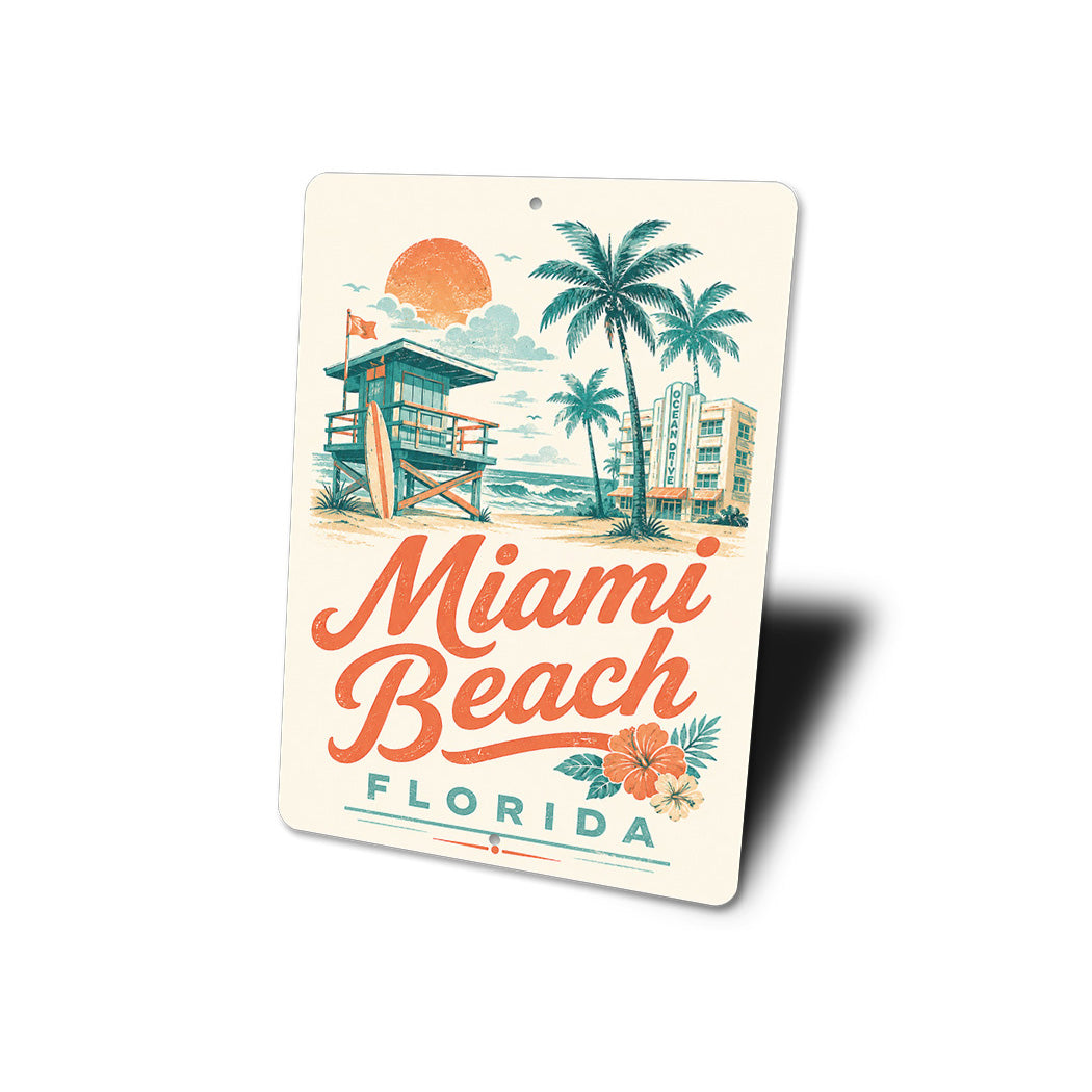 Miami Beach Lifeguard Hut Sign