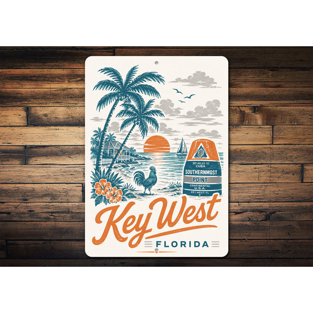 Key West Buoy Sunset Sign