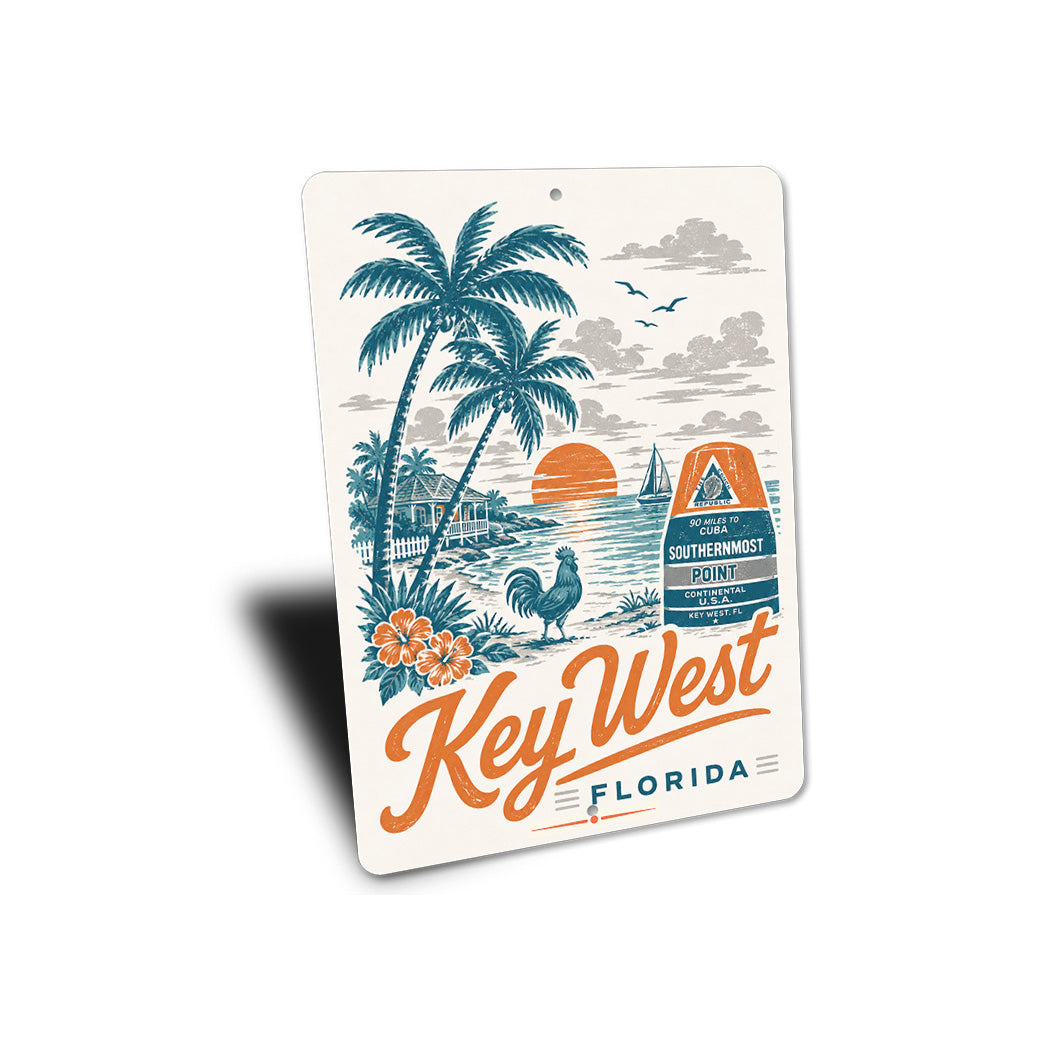 Key West Buoy Sunset Sign