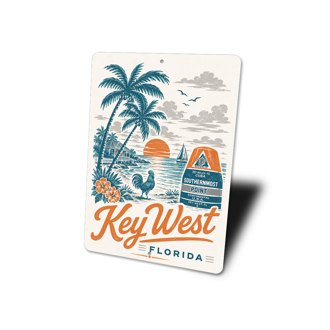 Key West Buoy Sunset Sign