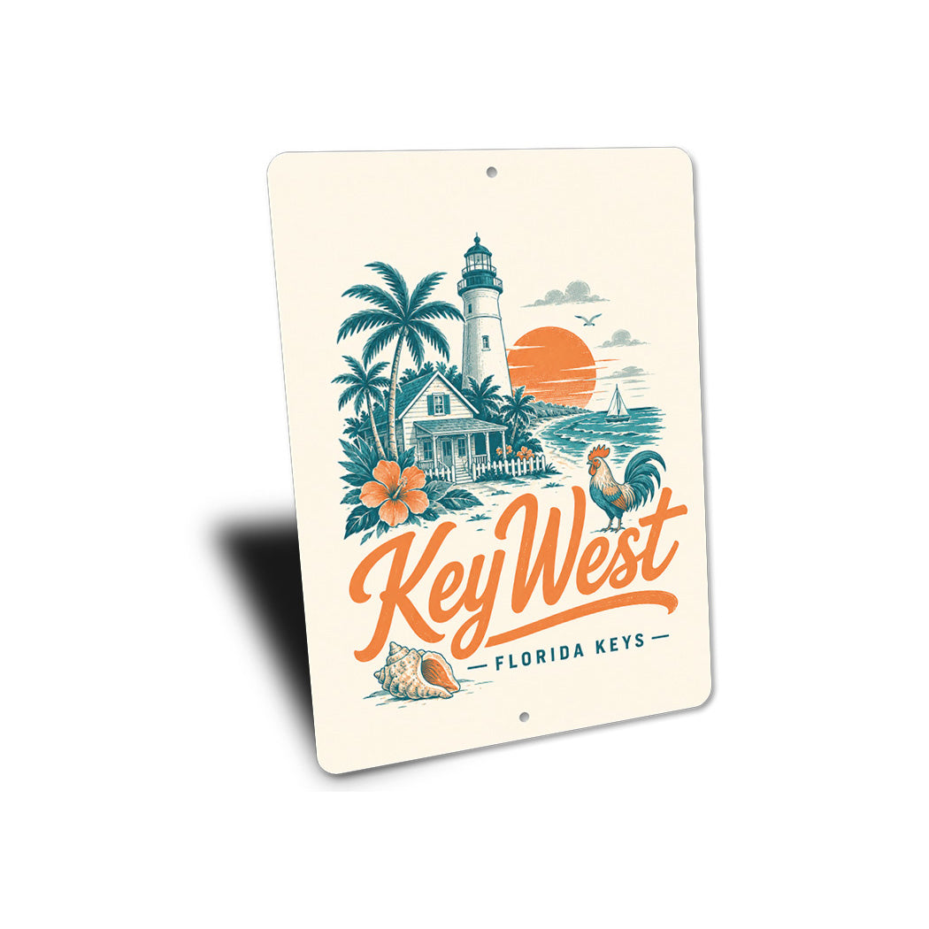 Key West Rooster Conch Sign