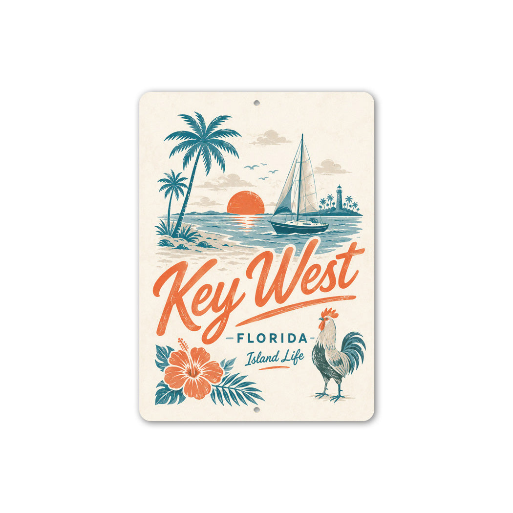 Key West Rooster Island Life Sign