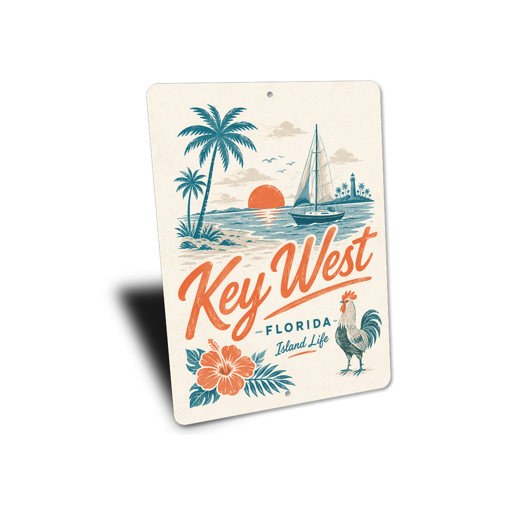 Key West Rooster Island Life Sign