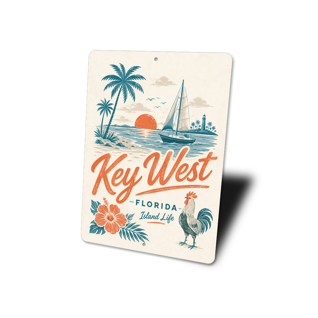 Key West Rooster Island Life Sign