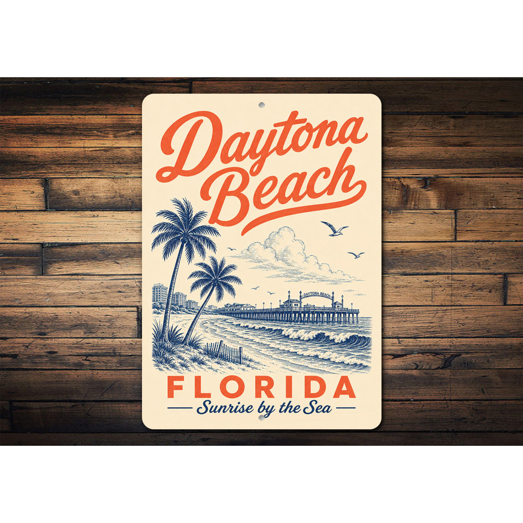 Daytona Beach Sunrise by the Sea Sign