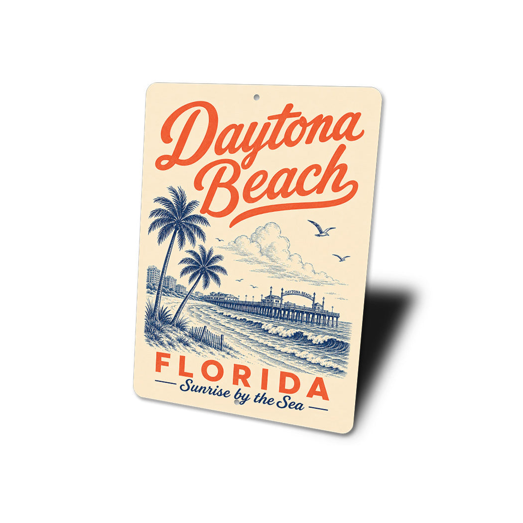 Daytona Beach Sunrise by the Sea Sign