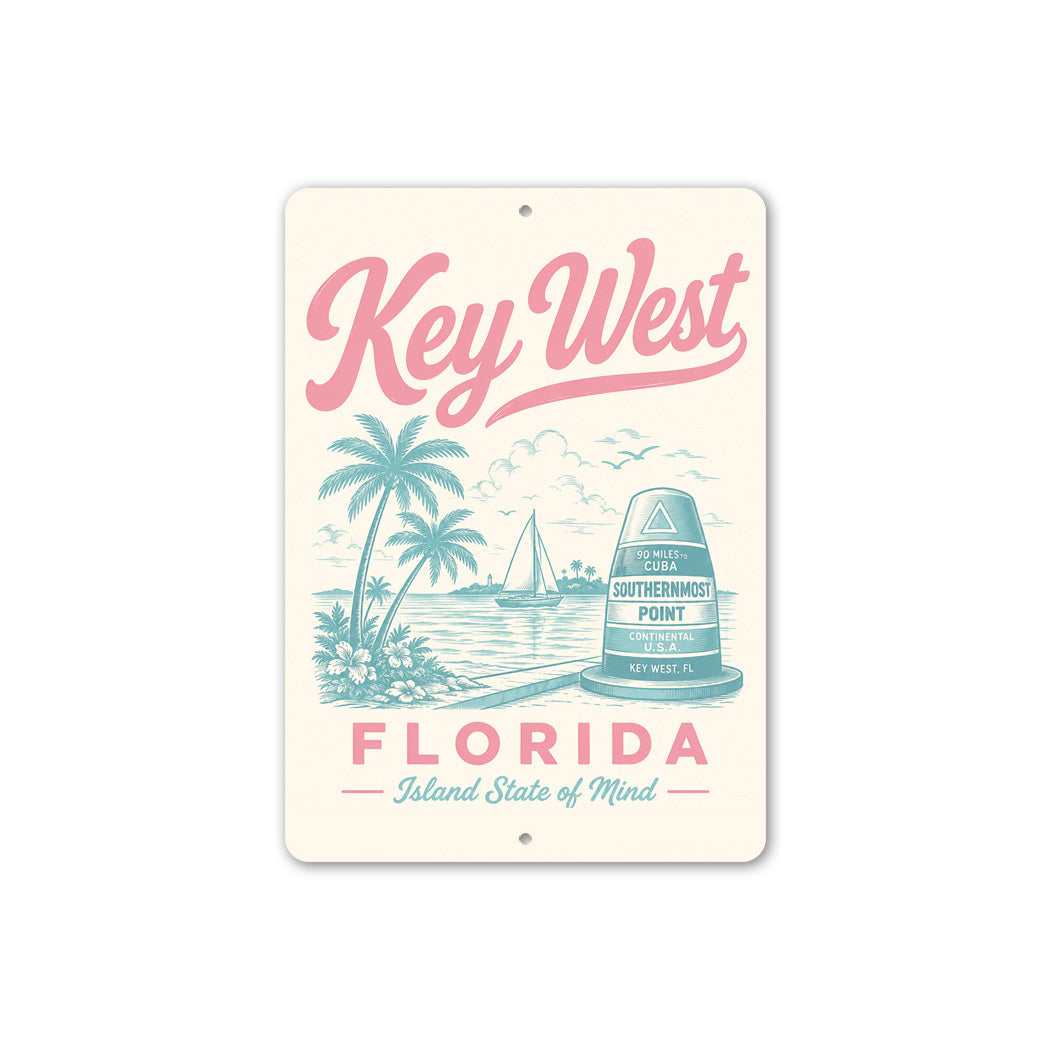 Key West Buoy Island State of Mind Sign