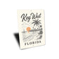 Key West Lighthouse Sailboat Palm Trees Sign