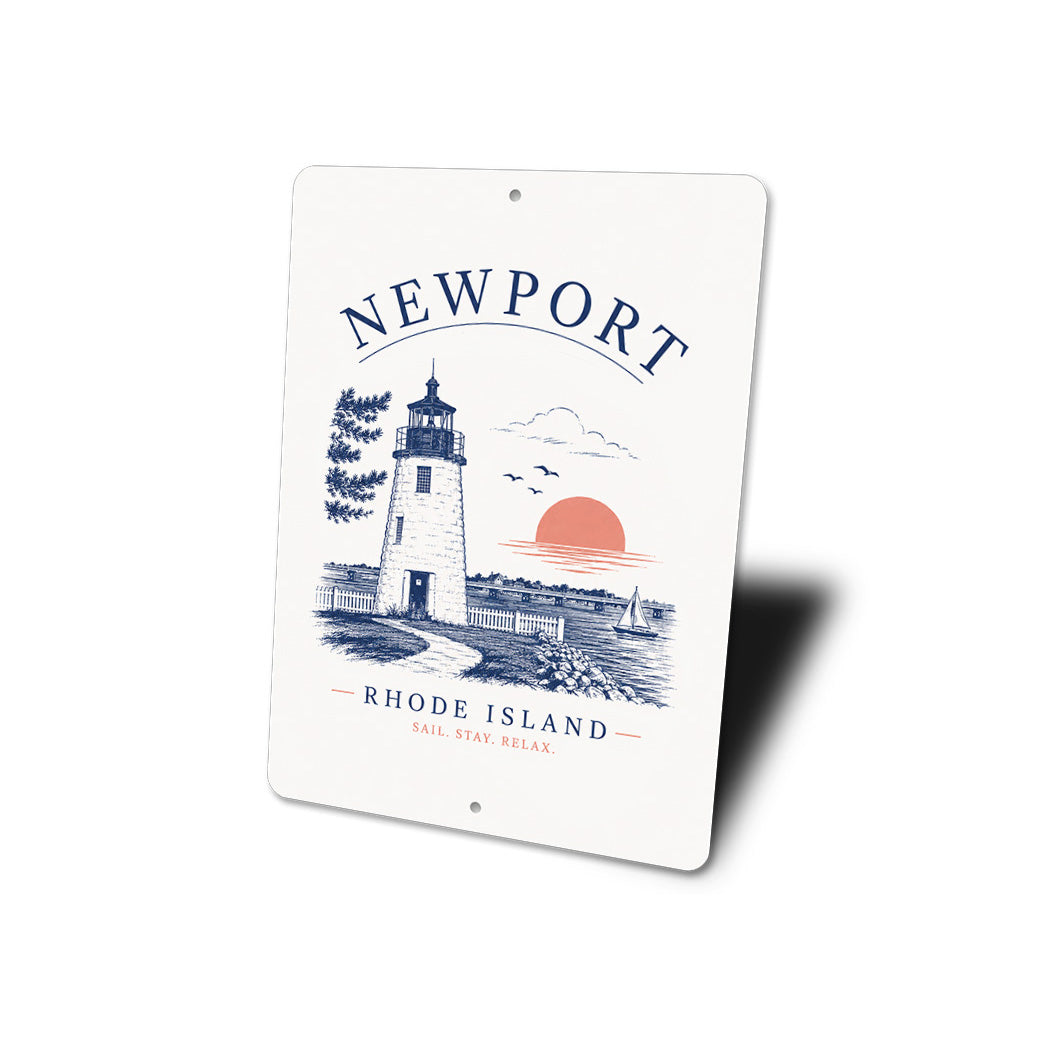 Rhode Island Sail Stay Relax Sign