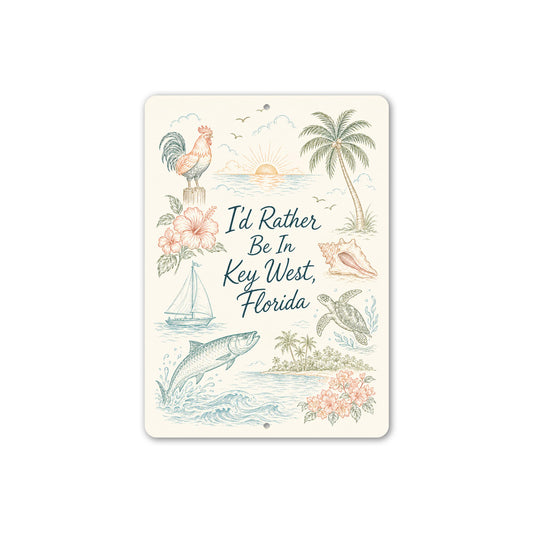 Rather be in Key West Florida Sign