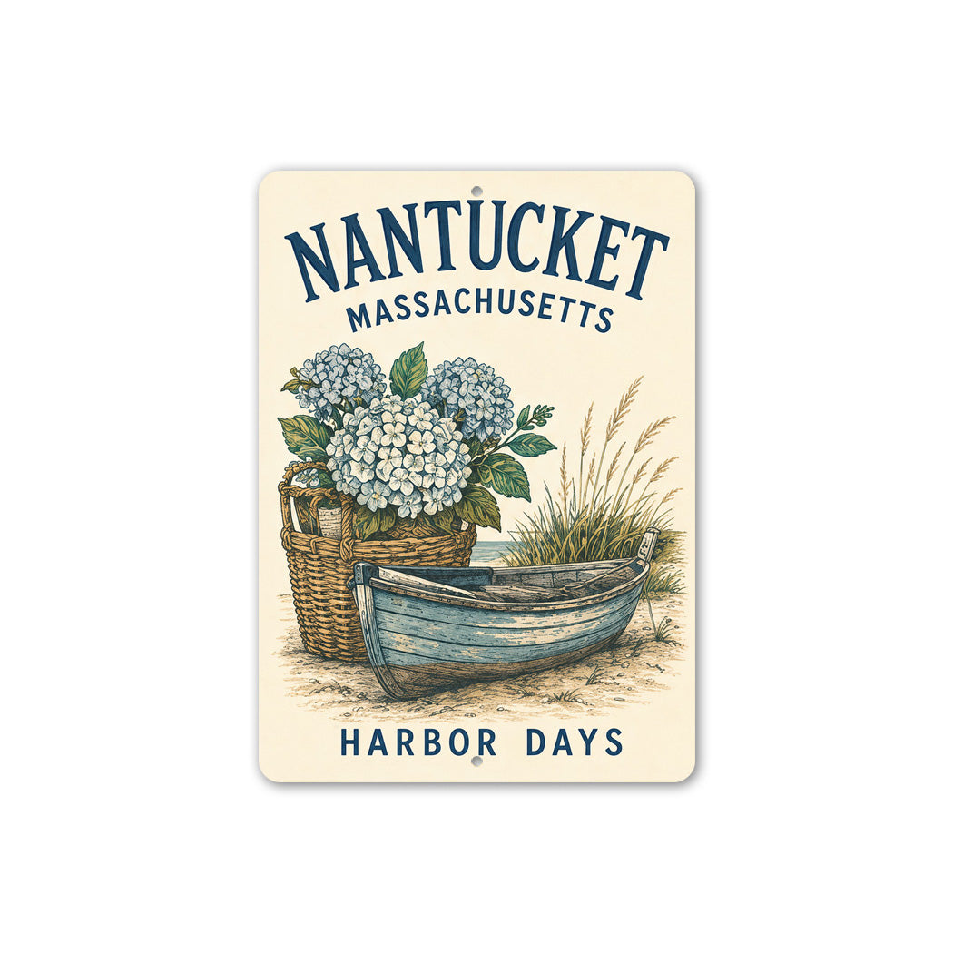 Nantucket Hydrangeas Harbor Days Sign