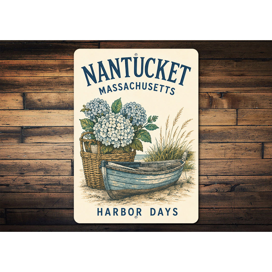 Nantucket Hydrangeas Harbor Days Sign