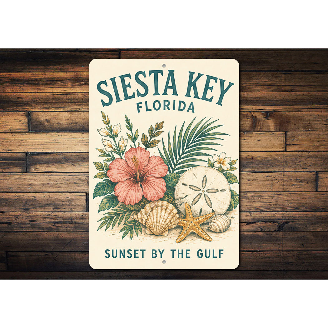 Siesta Key Sunset by the Gulf Sign