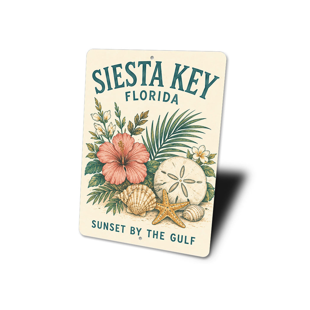 Siesta Key Sunset by the Gulf Sign