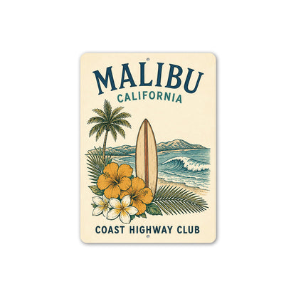 Malibu Surfboard Highway Club Sign