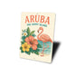 Aruba Hibiscus Flowers Flamingo Sign