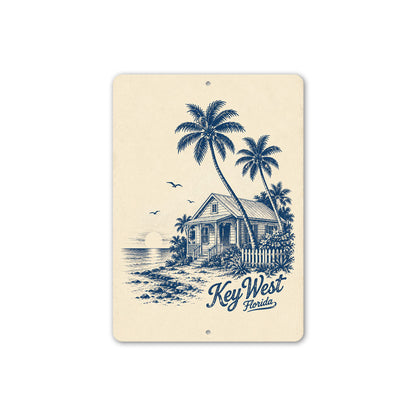 Key West Beach Front Sign
