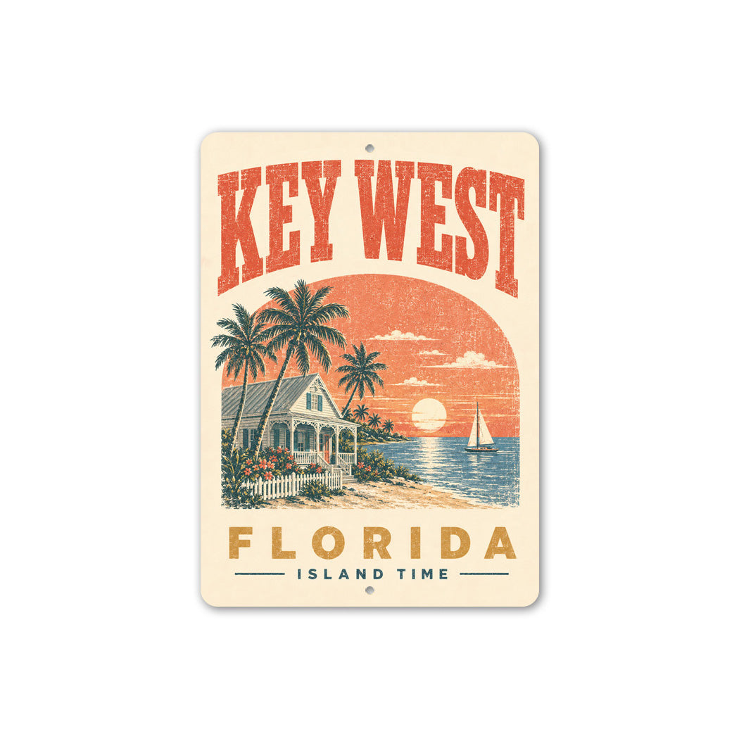 Key West Beach Front Sailboat Sign