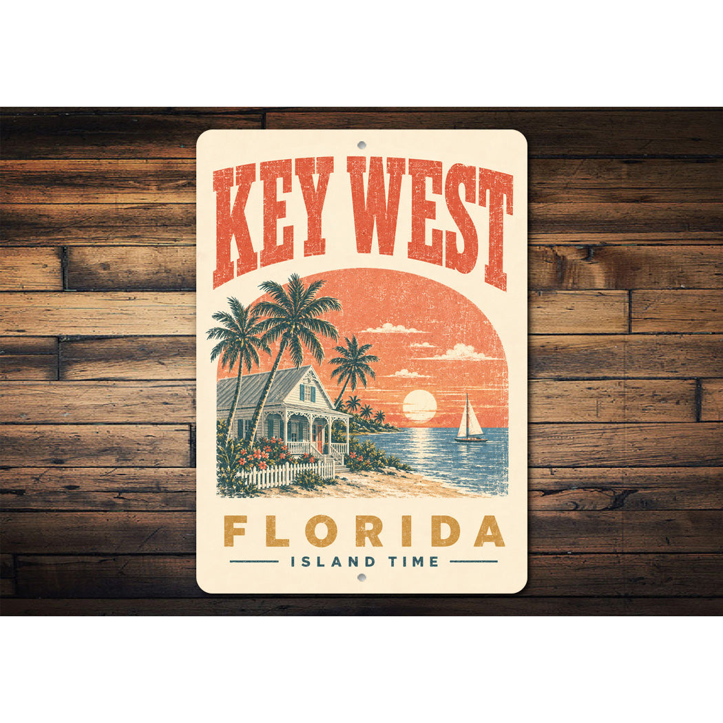 Key West Beach Front Sailboat Sign