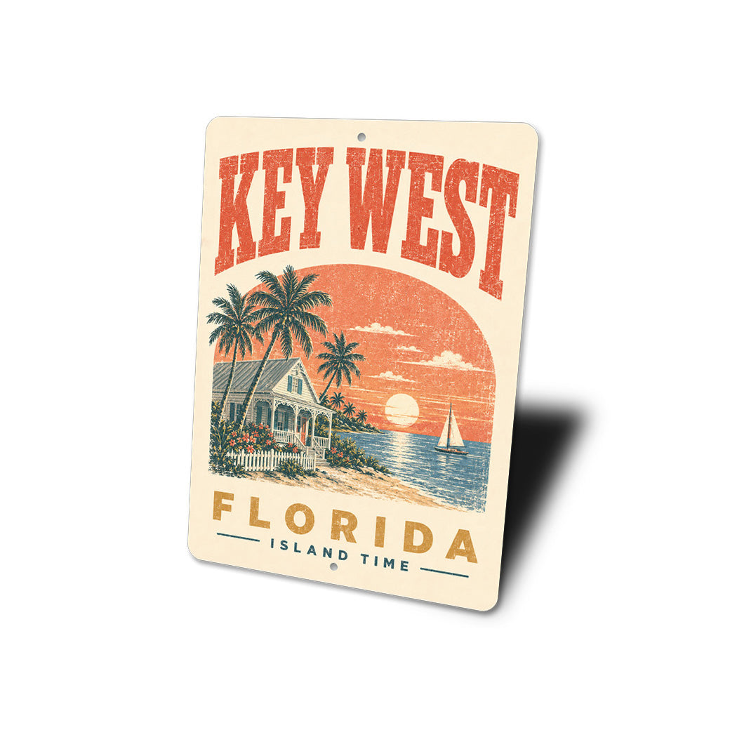 Key West Beach Front Sailboat Sign