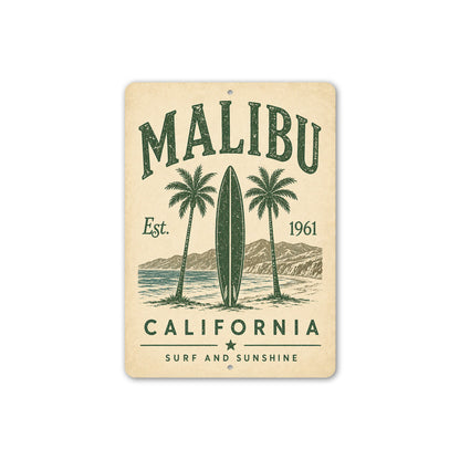 Malibu Surf and Sunshine Sign