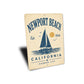 Harbor Life Newport Beach Sailboat Sign