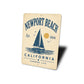 Harbor Life Newport Beach Sailboat Sign