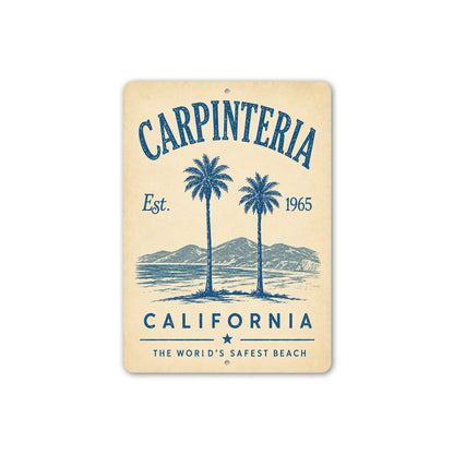 Carpinteria World's Safest Beach Sign