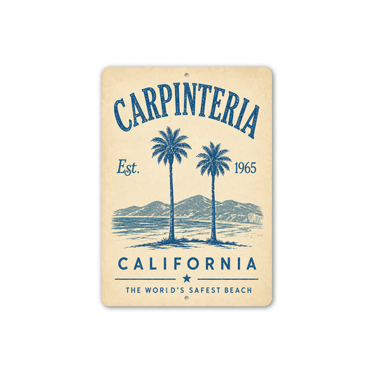 Carpinteria World's Safest Beach Sign