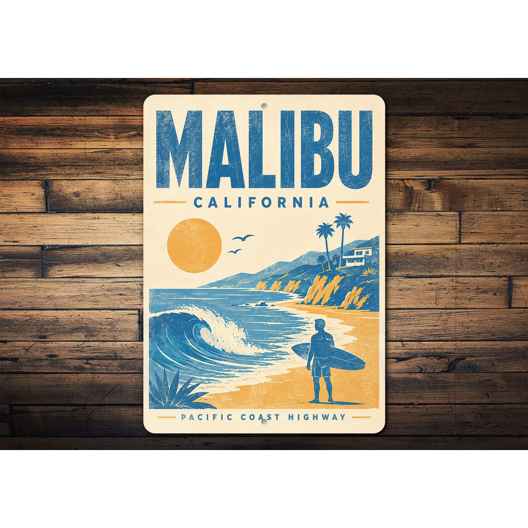 Malibu Surfer Sign
