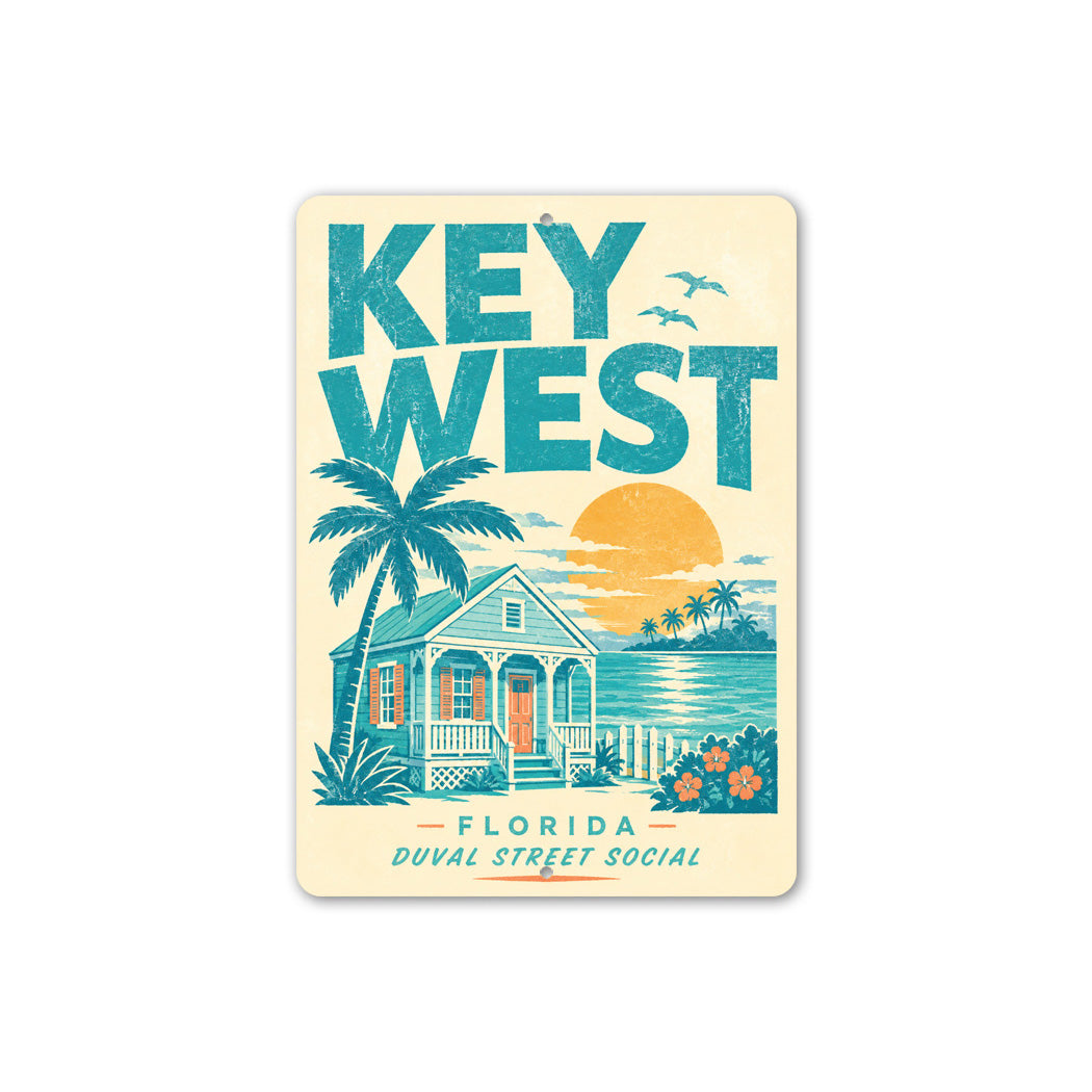 Key West Beach House Coastal Sign