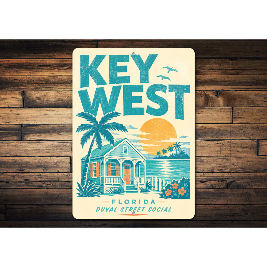 Key West Beach House Coastal Sign