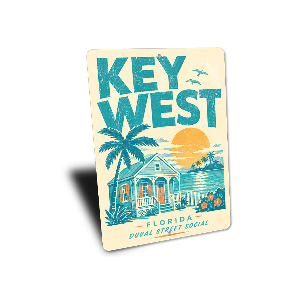 Key West Beach House Coastal Sign