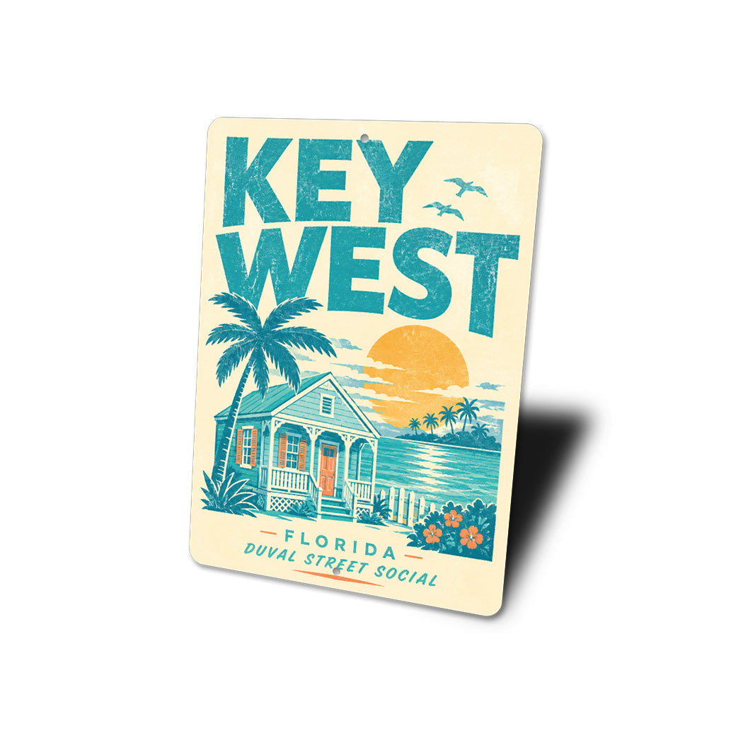 Key West Beach House Coastal Sign