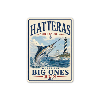 Hatteras Boat Lighthouse Fishing Sign